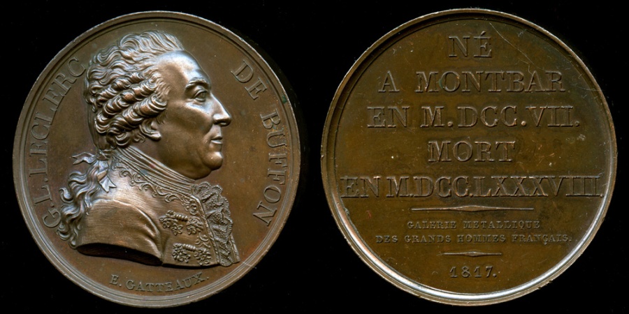 1817 France - Georges-Louis Leclerc, Comte de Buffon, French naturalist, mathematician, cosmologist, and encyclopedic author by Jacques-Édouard Gatteaux